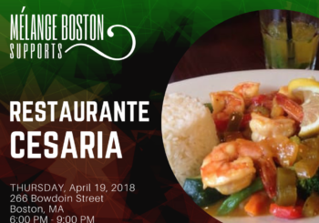 Mélange Boston: Restaurante Cesaria -Thursday, April 19, 2018